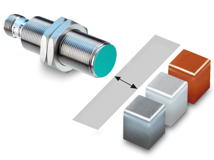 Factor 1 – same sensing distance on any metal